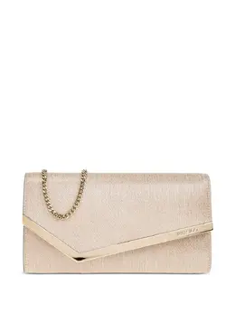 Jimmy Choo metallic-leather clutch bag 30681303