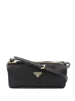 Prada 2020s Saffiano leather-trim shoulder bag 30646419