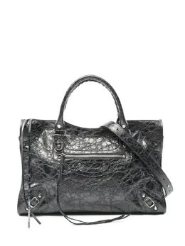 Balenciaga 2020s crinkled leather tote bag 30646662