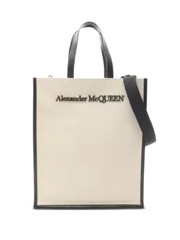 Alexander McQueen 2010s logo-embroidery tote bag 30454900