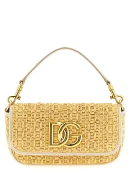 Dolce & Gabbana-Crochet Shoulder Bag Borse A Spalla E Tracolla Beige-Donna 52037606474068