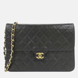 Chanel CC Flap Black Leather Shoulder Bag 1166185