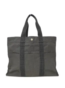 Hermes 1990-2000s Herline GM striped canvas tote bag 30738890