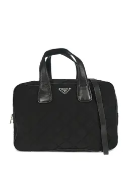Prada 2010s logo-plaque two-way tote bag 30802966