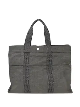 Hermes 1990-2000s Herline GM striped canvas tote bag 30738886