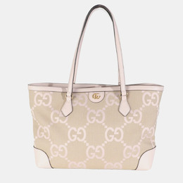 Gucci Pink Monogram Jumbo GG Textured Calfskin Medium Ophidia Shopping Tote bag 1167188