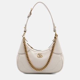 Gucci White Small Calfskin Aphrodite Satchel 1166997