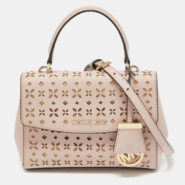 Michael Kors Light Pink Leather XS Laser Cut Ava Top Handle Bag 1166058