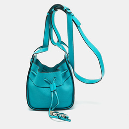 Loewe Teal Green Leather Mini Hammock Drawstring Bag 1166100