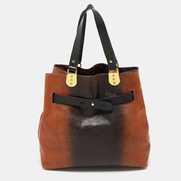 Christian Louboutin Brown/Black Leather Sybil Tote 1165157