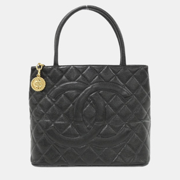 Chanel Grand Shopping Black Leather Tote Bag 1166253