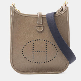 Hermes Evelyne TPM 16 Etroupe Grey/Brown Taurillon Clemence Crossbody Bag 1167688