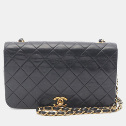 Chanel Full Flap Black Lambskin Shoulder Bag 1167588