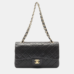 Chanel Classic Double Flap Black Quilted Lambskin Shoulder Bag 1167658
