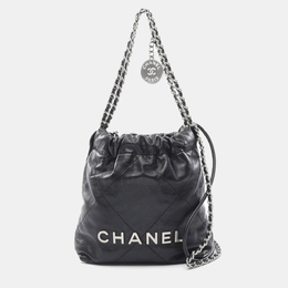 Chanel 22 Mini Black Leather Shoulder Bag 1167662