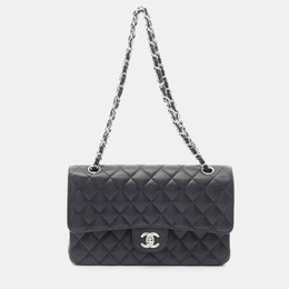 Chanel Classic Double Flap Black Leather Shoulder Bag 1167674