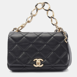 Chanel Color Match Flap Small Black Lambskin Quilted Bag 1167661