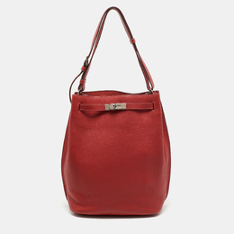 Hermes Rouge Pivoine/Rose Jaipur Taurillon Clemence Leather Palladium Hardware So Kelly 26 Bag 1165891
