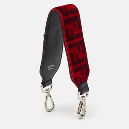 Fendi Red Velvet and Leather Mini Strap You Shoulder Bag Strap 1163723