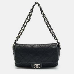 Chanel Black Quilted Leather Modern Chain Flap Bag 1165999