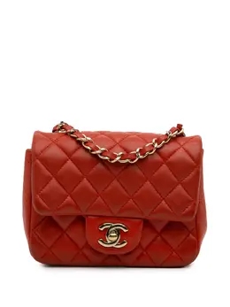 Chanel 2017-2018 Mini Square Classic Lambskin Single Flap crossbody bag 30905728