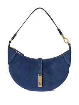 Polo Ralph Lauren Polo ID suede crescent shoulder bag 30856403