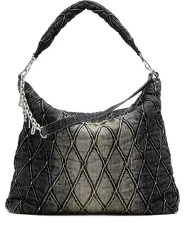 Diesel Charm-D quilted chain-embellished shoulder bag 29553284