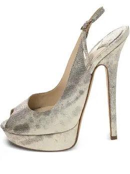 Jimmy Choo 155mm metallic sandals 30328034