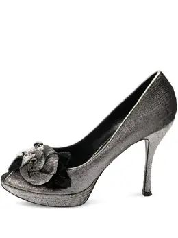 Louis Vuitton 115mm floral-appliqué pumps 30332407