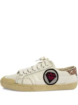 Saint Laurent Court SL diamond-embellished low-top sneakers 30329957