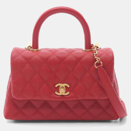 Chanel Coco Handle Red Calfskin Top Handle Bag 1167657