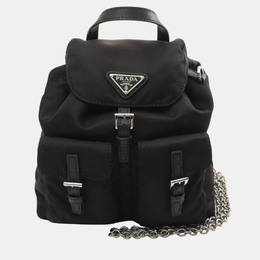 Prada Re-Nylon Black Saffiano Leather Shoulder Bag 1168058