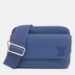 Louis Vuitton LV Aerogram Fastline Blue Leather Messenger Shoulder Bag 1168049