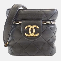 Chanel Vanity Black Leather Shoulder Bag 1167920