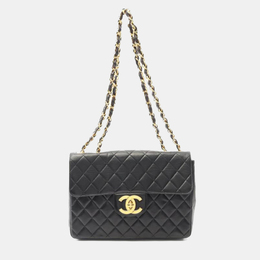 Chanel Jumbo Single Flap Black Lambskin Shoulder Bag 1167639