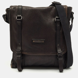 Burberry Choco Brown Leather Messenger Bag 1167047