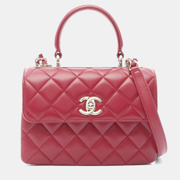 Chanel Trendy CC Red Lambskin Leather Shoulder Bag 1167652
