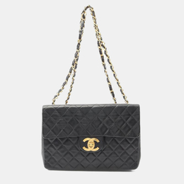 Chanel Jumbo XL Flap Black Lambskin Chain Shoulder Bag 1167624