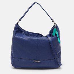 Coach Blue Pebble Leather Park Hobo 1166787
