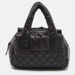 Chanel Black Quilted Nylon Coco Cocoon Bowler Bag 1166948