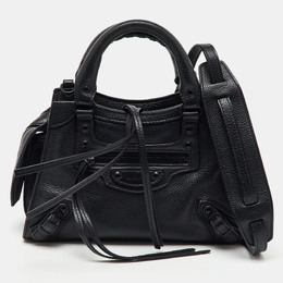 Balenciaga Black Leather Mini Neo Classic City Shoulder Bag 1166727