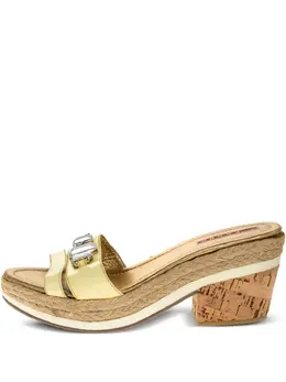 Prada patent leather crystal slides 30352103