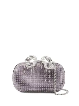 Self-Portrait crystal-embellished clutch bag 30753887
