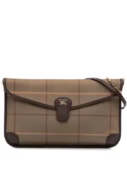 Burberry 20th Century Vintage Check Canvas Flap satchel 30921880