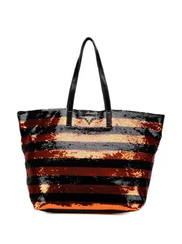 Prada 2010-2025 Satin Sequin Stripes tote bag 30922545