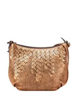 Bottega Veneta 2008 Intrecciato Trimmed Metallic Leather crossbody bag 30925883