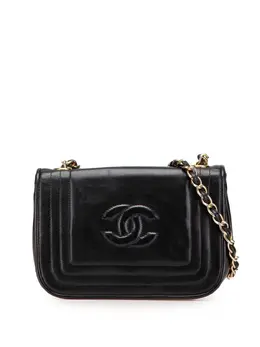 Chanel 1986-1988 CC Stitched Lambskin Flap crossbody bag 30928133