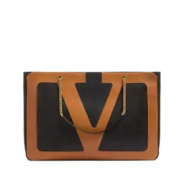 Valentino Garavani-Tote Bags Nero Marrone-Uomo 52064238141780