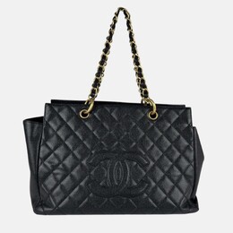 Chanel CC Timeless Black Leather Tote Bag 1167929