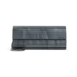 Jimmy Choo-Grey Mother Of Pearl Leather Sweetie Clutch-Donna 52066029109588